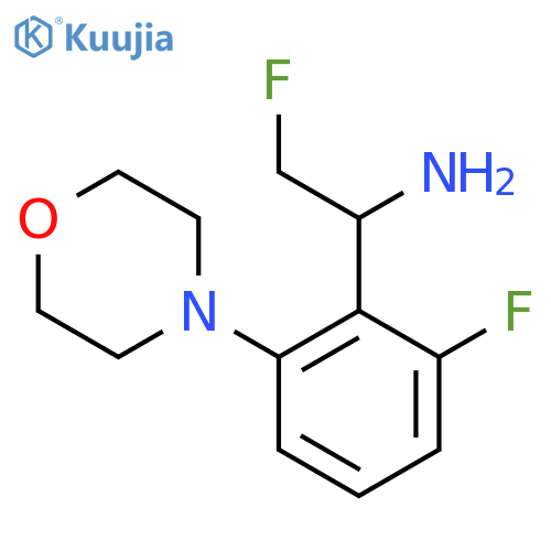 2-fluoro-1-2-fluoro-6-(morpholin-4-yl)phenylethan-1-amine structure