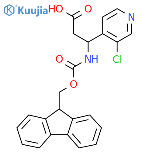 3-(3-chloropyridin-4-yl)-3-({(9H-fluoren-9-yl)methoxycarbonyl}amino)propanoic acid structure