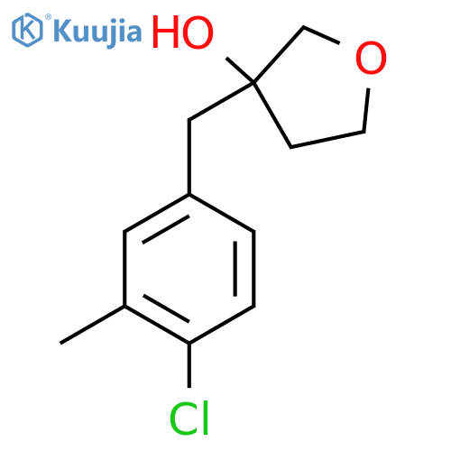 3-(4-chloro-3-methylphenyl)methyloxolan-3-ol structure