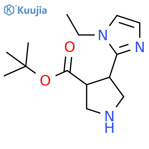 tert-butyl 4-(1-ethyl-1H-imidazol-2-yl)pyrrolidine-3-carboxylate structure