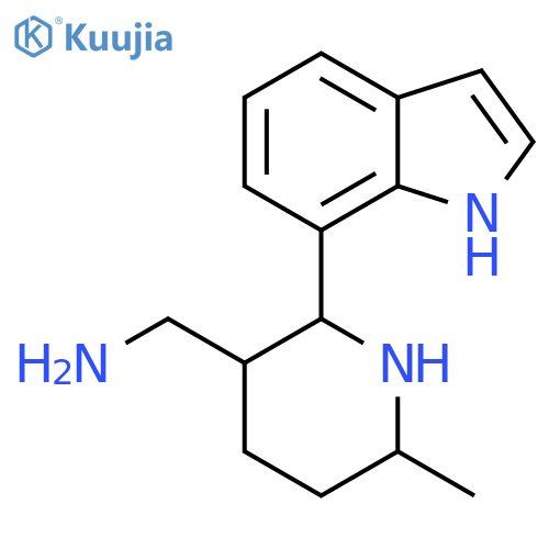 2-(1H-indol-7-yl)-6-methylpiperidin-3-ylmethanamine structure