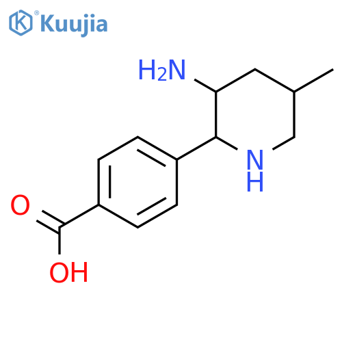 4-(3-Amino-5-methylpiperidin-2-yl)benzoic acid structure