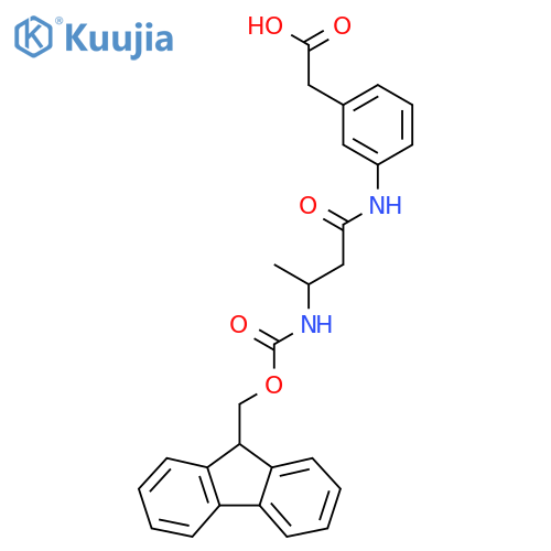 2-{3-3-({(9H-fluoren-9-yl)methoxycarbonyl}amino)butanamidophenyl}acetic acid structure