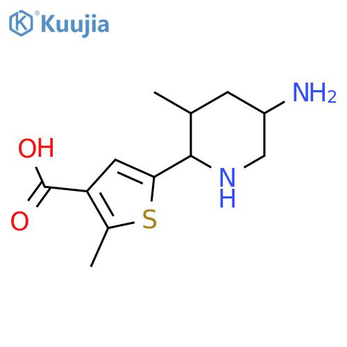 5-(5-amino-3-methylpiperidin-2-yl)-2-methylthiophene-3-carboxylic acid structure