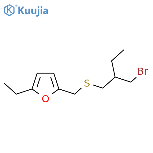 2-({2-(bromomethyl)butylsulfanyl}methyl)-5-ethylfuran structure
