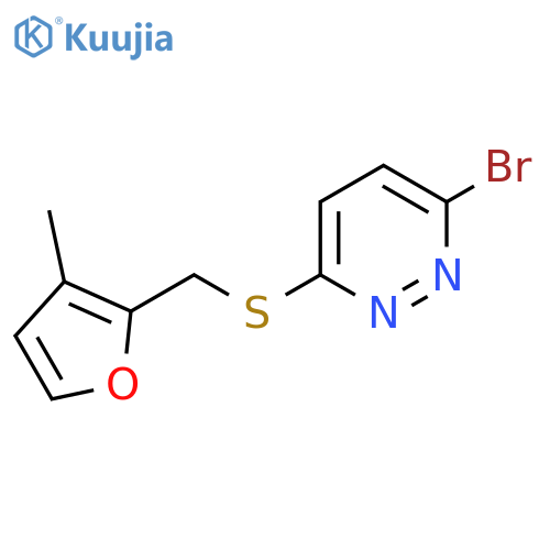 3-bromo-6-{(3-methylfuran-2-yl)methylsulfanyl}pyridazine structure