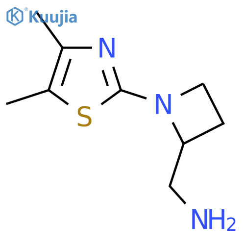 1-(dimethyl-1,3-thiazol-2-yl)azetidin-2-ylmethanamine structure