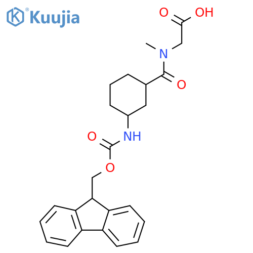 2-{1-3-({(9H-fluoren-9-yl)methoxycarbonyl}amino)cyclohexyl-N-methylformamido}acetic acid structure