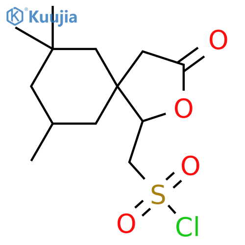 {7,7,9-trimethyl-3-oxo-2-oxaspiro4.5decan-1-yl}methanesulfonyl chloride structure