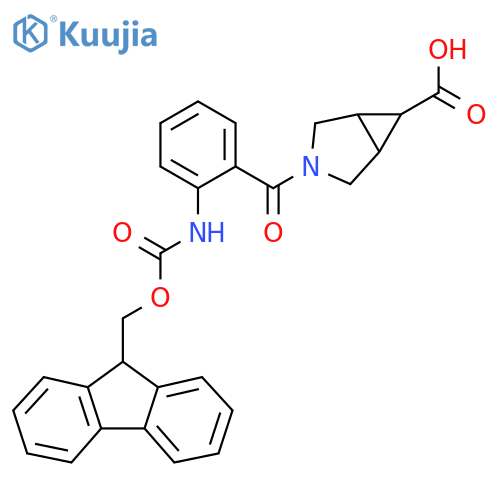 3-2-({(9H-fluoren-9-yl)methoxycarbonyl}amino)benzoyl-3-azabicyclo3.1.0hexane-6-carboxylic acid structure