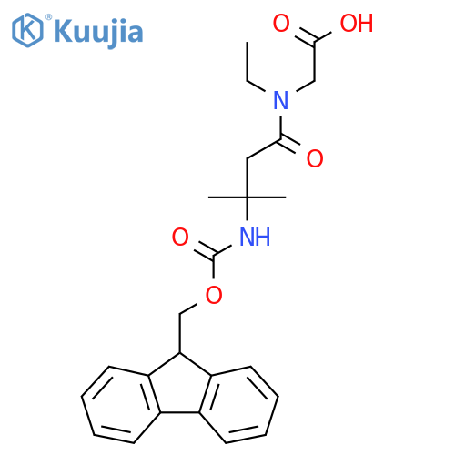 2-N-ethyl-3-({(9H-fluoren-9-yl)methoxycarbonyl}amino)-3-methylbutanamidoacetic acid structure