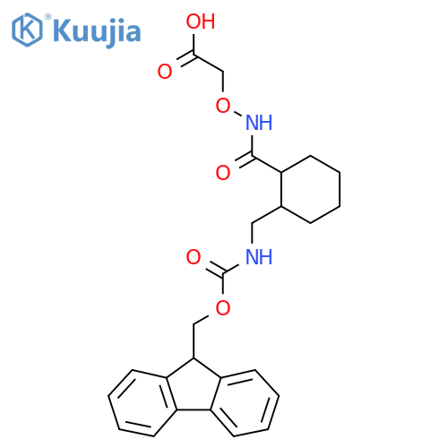 2-({2-({(9H-fluoren-9-yl)methoxycarbonyl}amino)methylcyclohexyl}formamido)oxyacetic acid structure