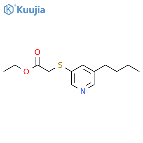 ethyl 2-(5-butylpyridin-3-yl)sulfanylacetate structure