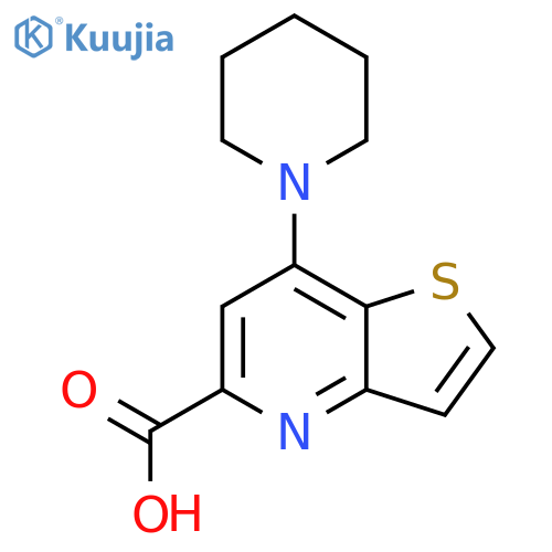 7-(piperidin-1-yl)thieno3,2-bpyridine-5-carboxylic acid structure