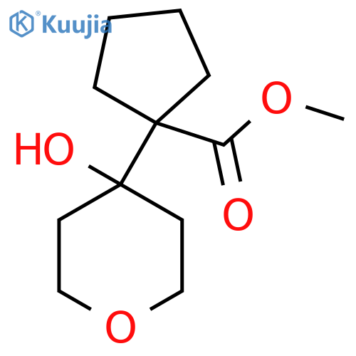 methyl 1-(4-hydroxyoxan-4-yl)cyclopentane-1-carboxylate structure