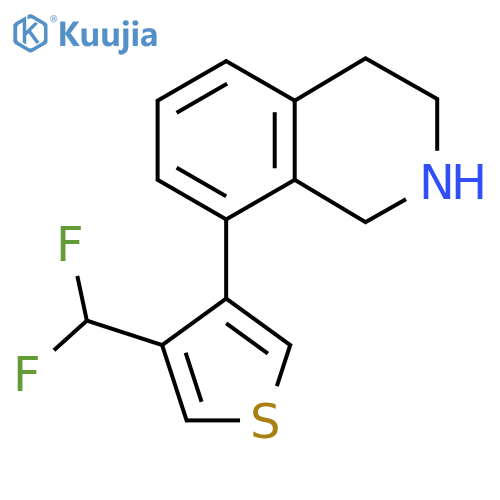 8-4-(difluoromethyl)thiophen-3-yl-1,2,3,4-tetrahydroisoquinoline structure