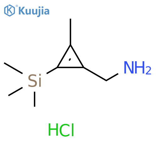 2-methyl-3-(trimethylsilyl)cycloprop-2-en-1-ylmethanamine hydrochloride structure