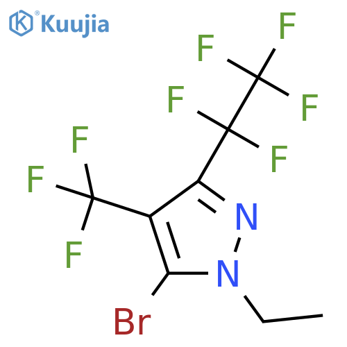 5-bromo-1-ethyl-3-(pentafluoroethyl)-4-(trifluoromethyl)-1H-pyrazole structure