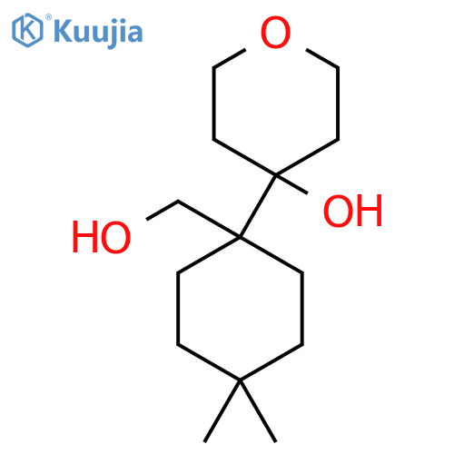 4-1-(hydroxymethyl)-4,4-dimethylcyclohexyloxan-4-ol structure