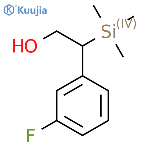 2-(3-fluorophenyl)-2-(trimethylsilyl)ethan-1-ol structure