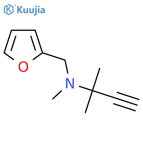 (furan-2-yl)methyl(methyl)(2-methylbut-3-yn-2-yl)amine structure