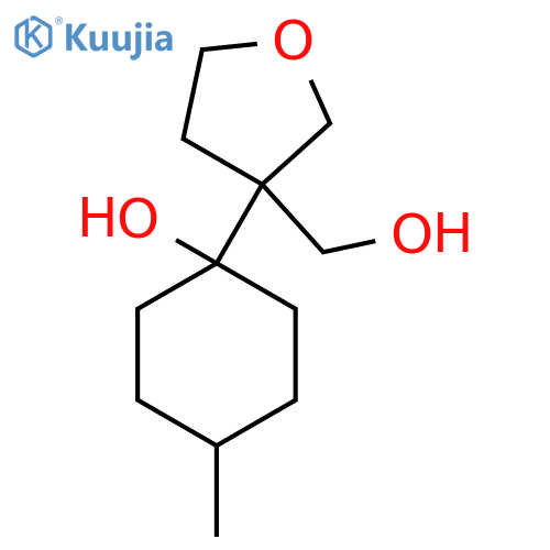 1-3-(hydroxymethyl)oxolan-3-yl-4-methylcyclohexan-1-ol structure