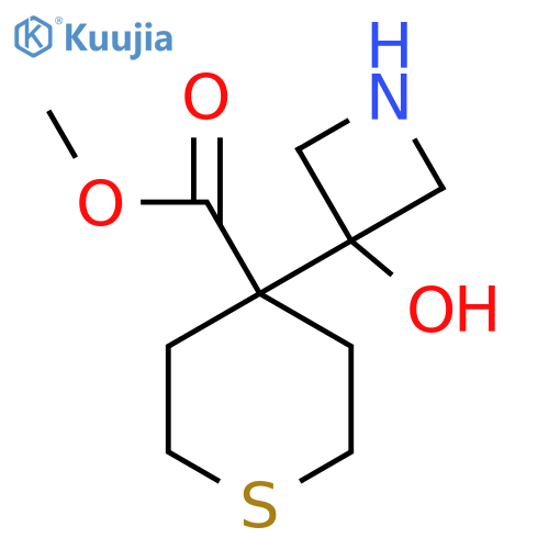 methyl 4-(3-hydroxyazetidin-3-yl)thiane-4-carboxylate structure