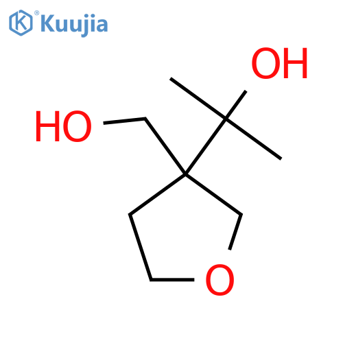 2-3-(hydroxymethyl)oxolan-3-ylpropan-2-ol structure