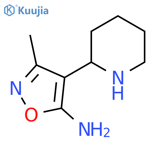 3-methyl-4-(piperidin-2-yl)-1,2-oxazol-5-amine structure