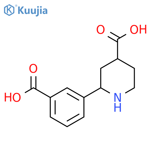 2-(3-carboxyphenyl)piperidine-4-carboxylic acid structure