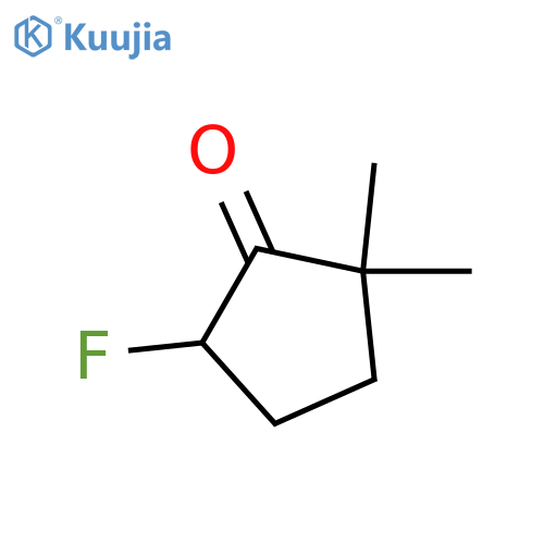 5-fluoro-2,2-dimethylcyclopentan-1-one structure
