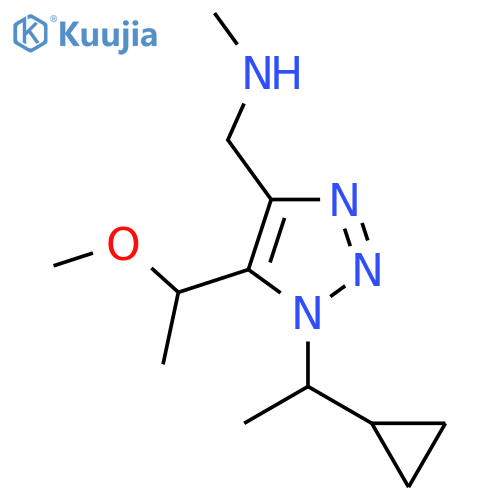 {1-(1-cyclopropylethyl)-5-(1-methoxyethyl)-1H-1,2,3-triazol-4-ylmethyl}(methyl)amine structure