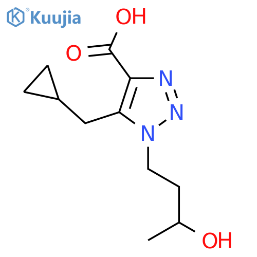 5-(cyclopropylmethyl)-1-(3-hydroxybutyl)-1H-1,2,3-triazole-4-carboxylic acid structure