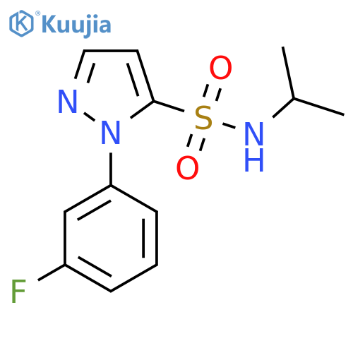 1-(3-fluorophenyl)-N-(propan-2-yl)-1H-pyrazole-5-sulfonamide structure