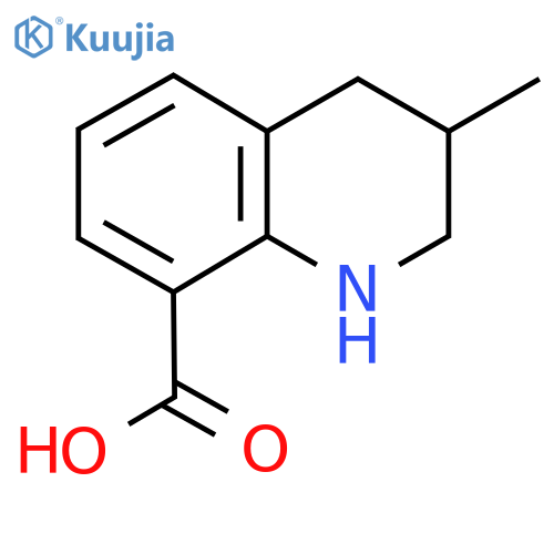 3-methyl-1,2,3,4-tetrahydroquinoline-8-carboxylic acid structure