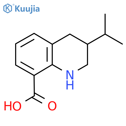 3-(propan-2-yl)-1,2,3,4-tetrahydroquinoline-8-carboxylic acid structure