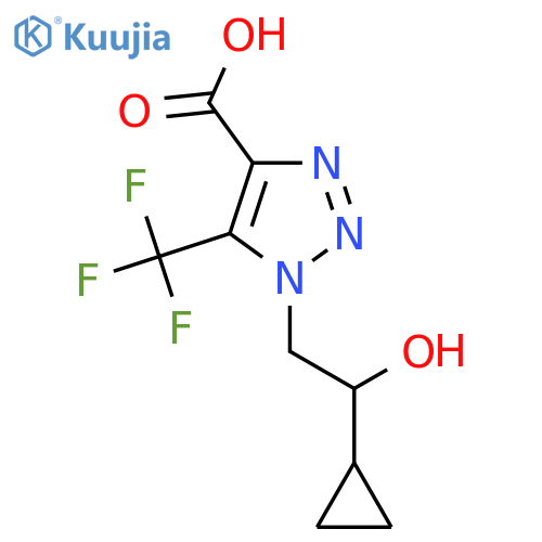 1-(2-cyclopropyl-2-hydroxyethyl)-5-(trifluoromethyl)-1H-1,2,3-triazole-4-carboxylic acid structure