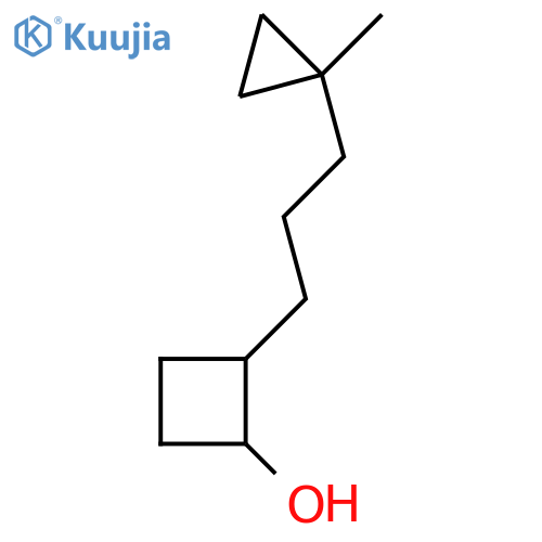 2-3-(1-methylcyclopropyl)propylcyclobutan-1-ol structure