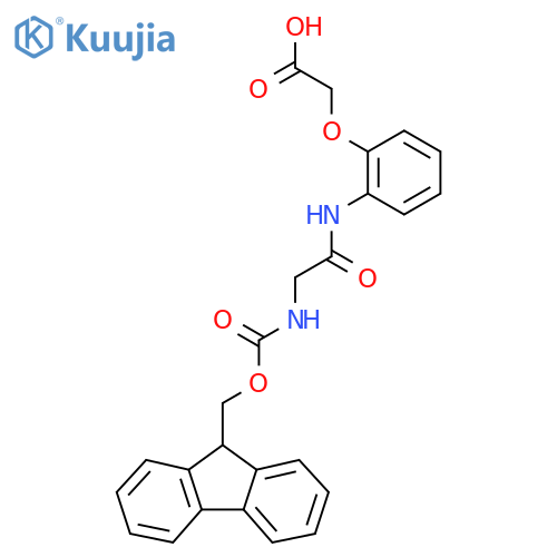 2-{2-2-({(9H-fluoren-9-yl)methoxycarbonyl}amino)acetamidophenoxy}acetic acid structure