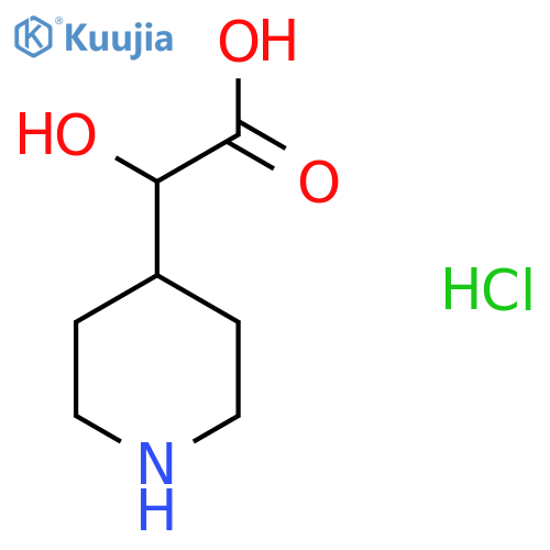 2-Hydroxy-\u200b2-\u200b(piperidin-\u200b4-\u200byl)\u200bacetic Acid Hydrochloride structure
