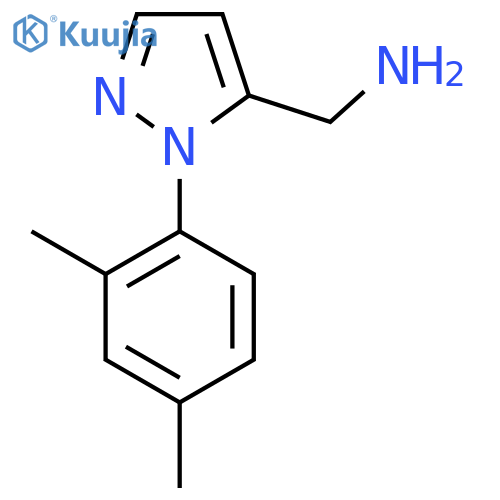 1-(2,4-dimethylphenyl)-1H-pyrazol-5-ylmethanamine structure