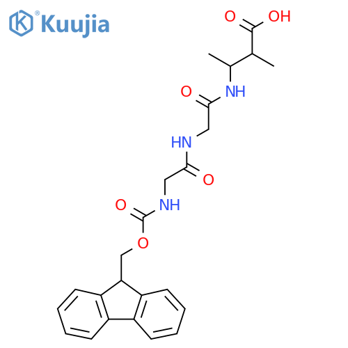 3-{2-2-({(9H-fluoren-9-yl)methoxycarbonyl}amino)acetamidoacetamido}-2-methylbutanoic acid structure