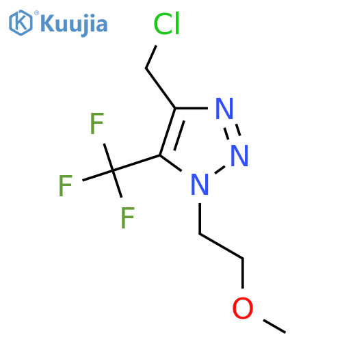 4-(chloromethyl)-1-(2-methoxyethyl)-5-(trifluoromethyl)-1H-1,2,3-triazole structure