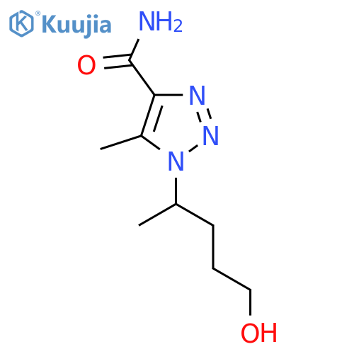 1-(5-hydroxypentan-2-yl)-5-methyl-1H-1,2,3-triazole-4-carboxamide structure