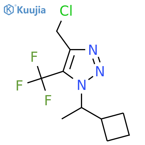 4-(chloromethyl)-1-(1-cyclobutylethyl)-5-(trifluoromethyl)-1H-1,2,3-triazole structure