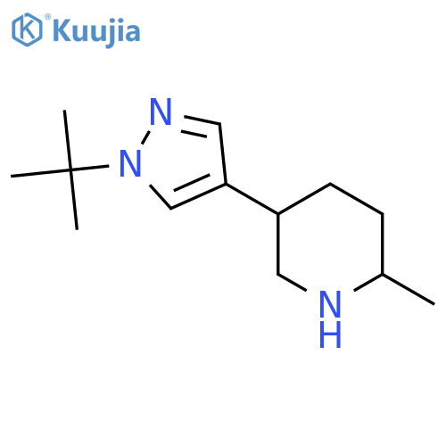 5-(1-tert-butyl-1H-pyrazol-4-yl)-2-methylpiperidine structure