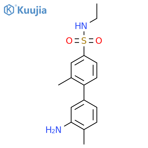 3'-amino-N-ethyl-2,4'-dimethyl-[1,1'-biphenyl]-4-sulfonamide structure