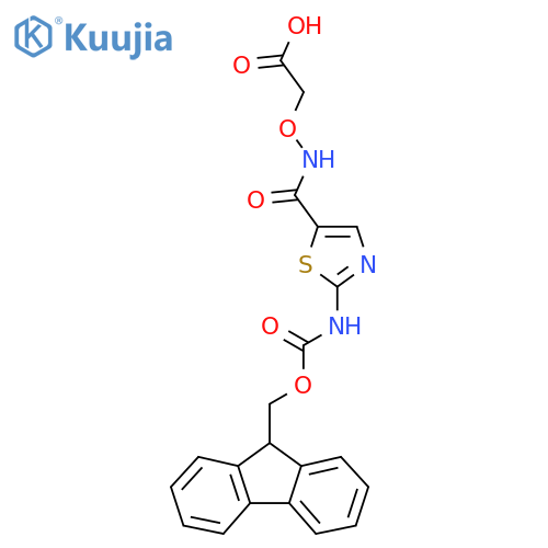 2-({2-({(9H-fluoren-9-yl)methoxycarbonyl}amino)-1,3-thiazol-5-ylformamido}oxy)acetic acid structure