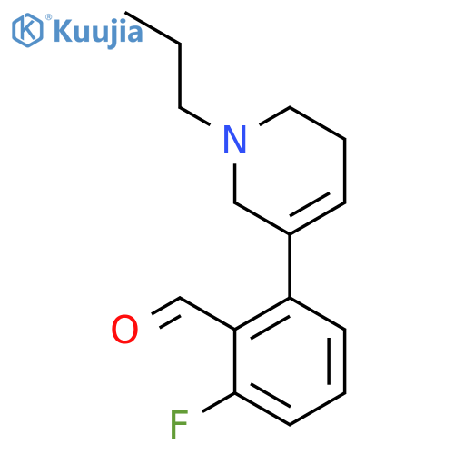 2-fluoro-6-(1-propyl-1,2,5,6-tetrahydropyridin-3-yl)benzaldehyde structure