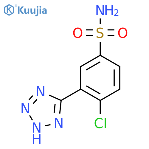 4-chloro-3-(1H-1,2,3,4-tetrazol-5-yl)benzene-1-sulfonamide structure